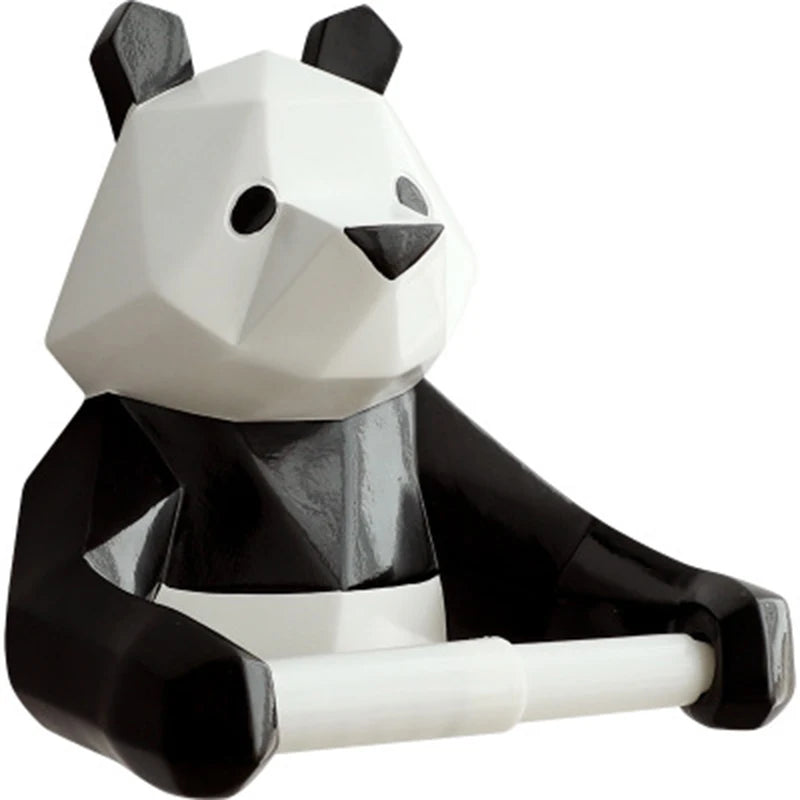Panda Roll Paper Holder Wall Mount Towel Tissue Holder Bathroom Kitchen Tissue Hanger WC Bathroom Organizer Bathroom Accessories