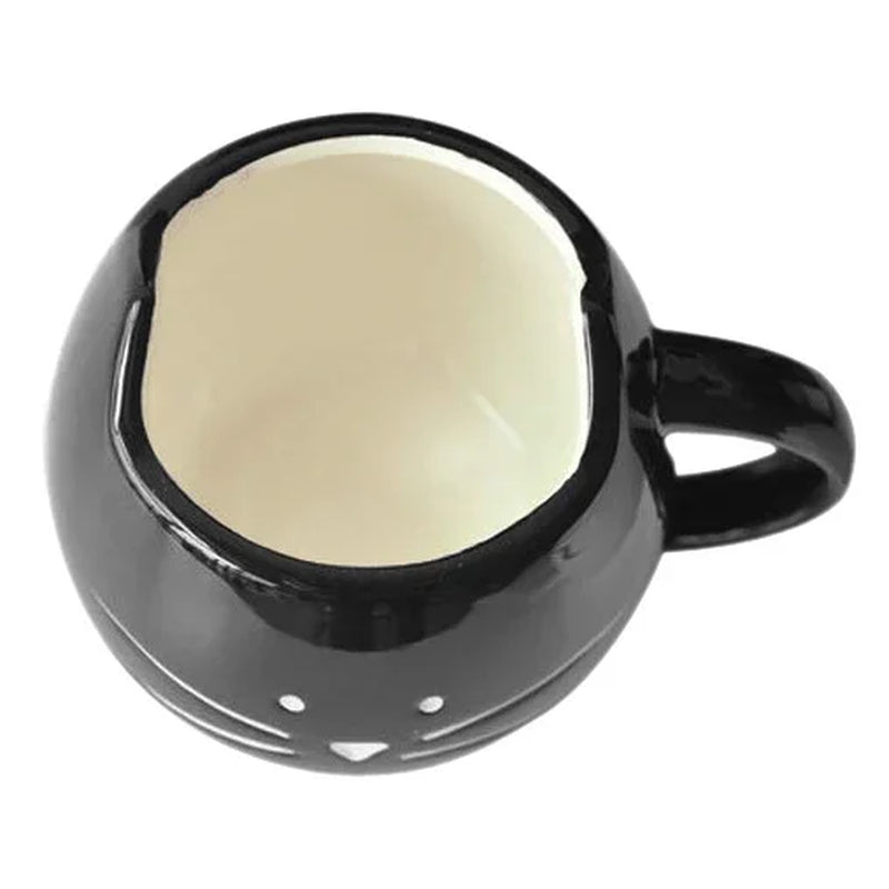 Ceramic Cute Cat Mugs with Spoon Coffee Tea Milk Animal Cups with Handle Black and White Pair Cup 400Ml Drinkware Nice Gifts