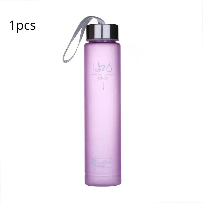 Water Bottle Drinkware Termos Frosted Stainless Steel Thermos Bottle Sport Drink Items Shatterproof Plastic Lemon Juice Storage