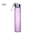 Water Bottle Drinkware Termos Frosted Stainless Steel Thermos Bottle Sport Drink Items Shatterproof Plastic Lemon Juice Storage